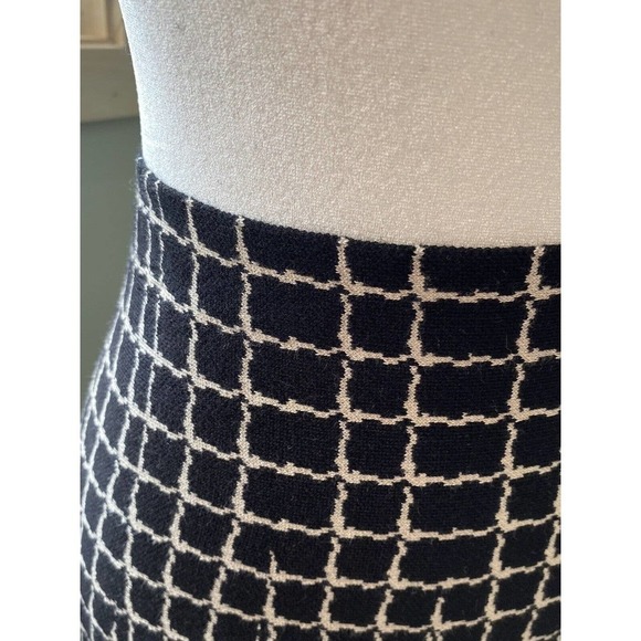 Max Studio Lapis Grid Cotton Knit High Wasted Y2K Style Skirt Size Large NWT - Picture 3 of 7